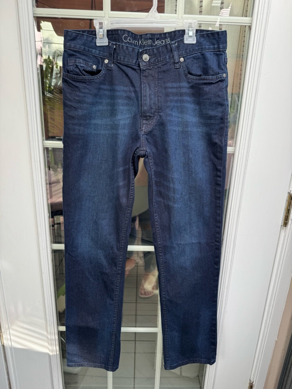 X😻Calvin Klein Jeans Men's Indigo Slim Straight-Leg Denim